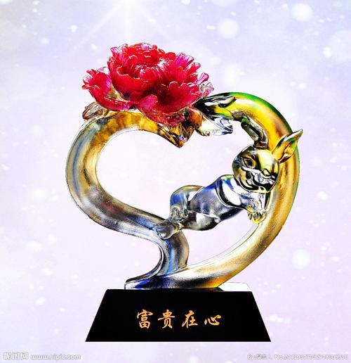 法郎琉璃工艺品礼品富贵在心大图点击还原